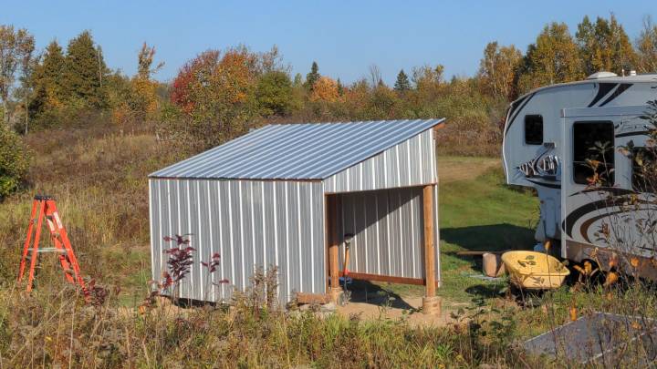 The pretty much finished leanto